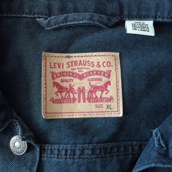 NWOT Levi's Black Denim Jacket XL - Picture 5 of 10